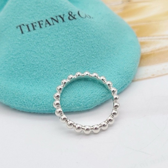 Tiffany & Co. Jewelry - Tiffany & Co. Ziegfeld Bead 925 Band Ring Size 8
